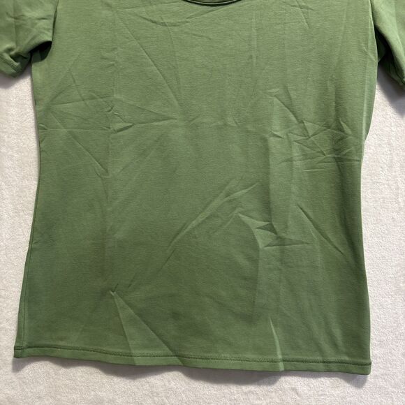 Everlane Women's Scoop Neck T Shirt Short Sleeve Stretch Jade Green Size XXS NWT - Picture 5 of 12